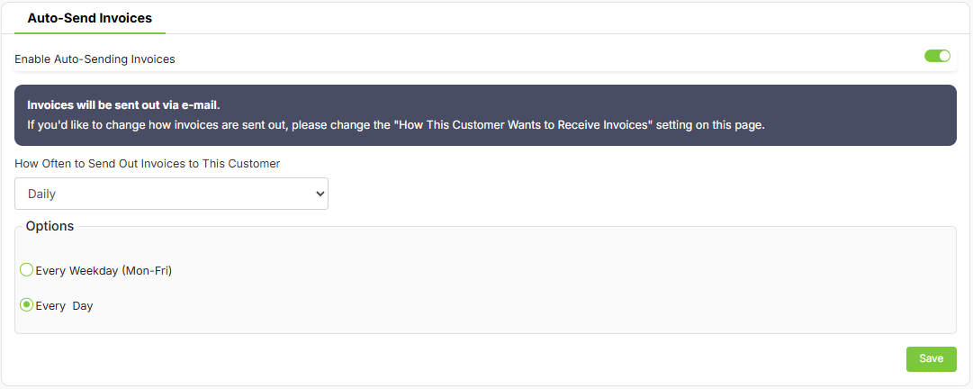 Automatically send invoices and reminders