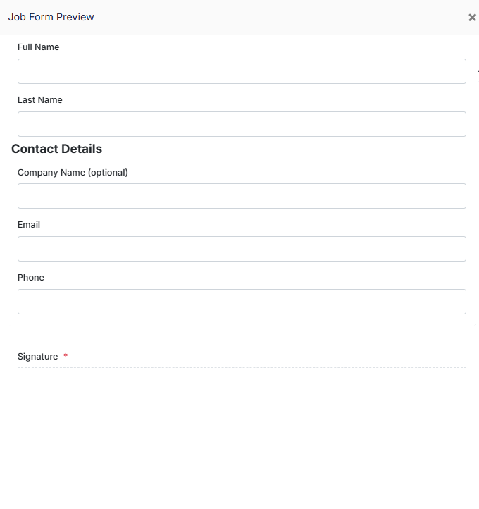 Form preview before publishing