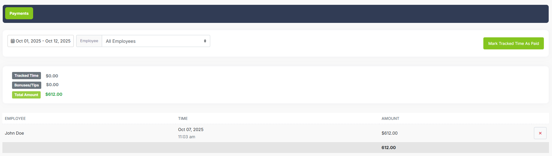 Paid and unpaid time tracking